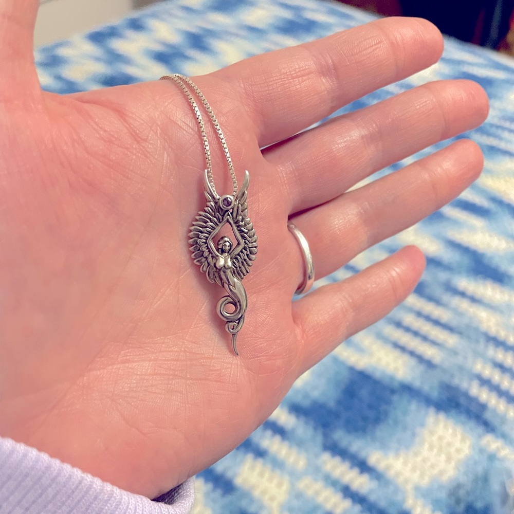 Sterling Silver/Amethyst Phoenix Necklace